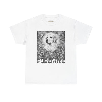 Labrador Vintage Unisex Cotton Tee for Dog Lovers (Black & White)
