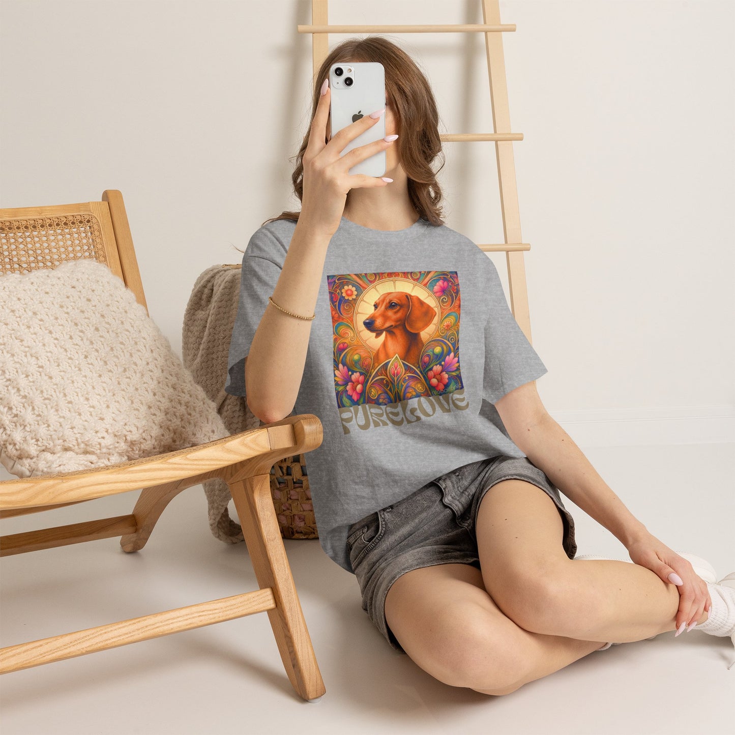 Dachshund Tan Vintage Graphic T-Shirt – Unisex Cotton Tee for Dog Lovers