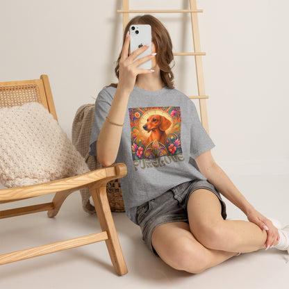 Dachshund Tan Vintage Graphic T-Shirt – Unisex Cotton Tee for Dog Lovers