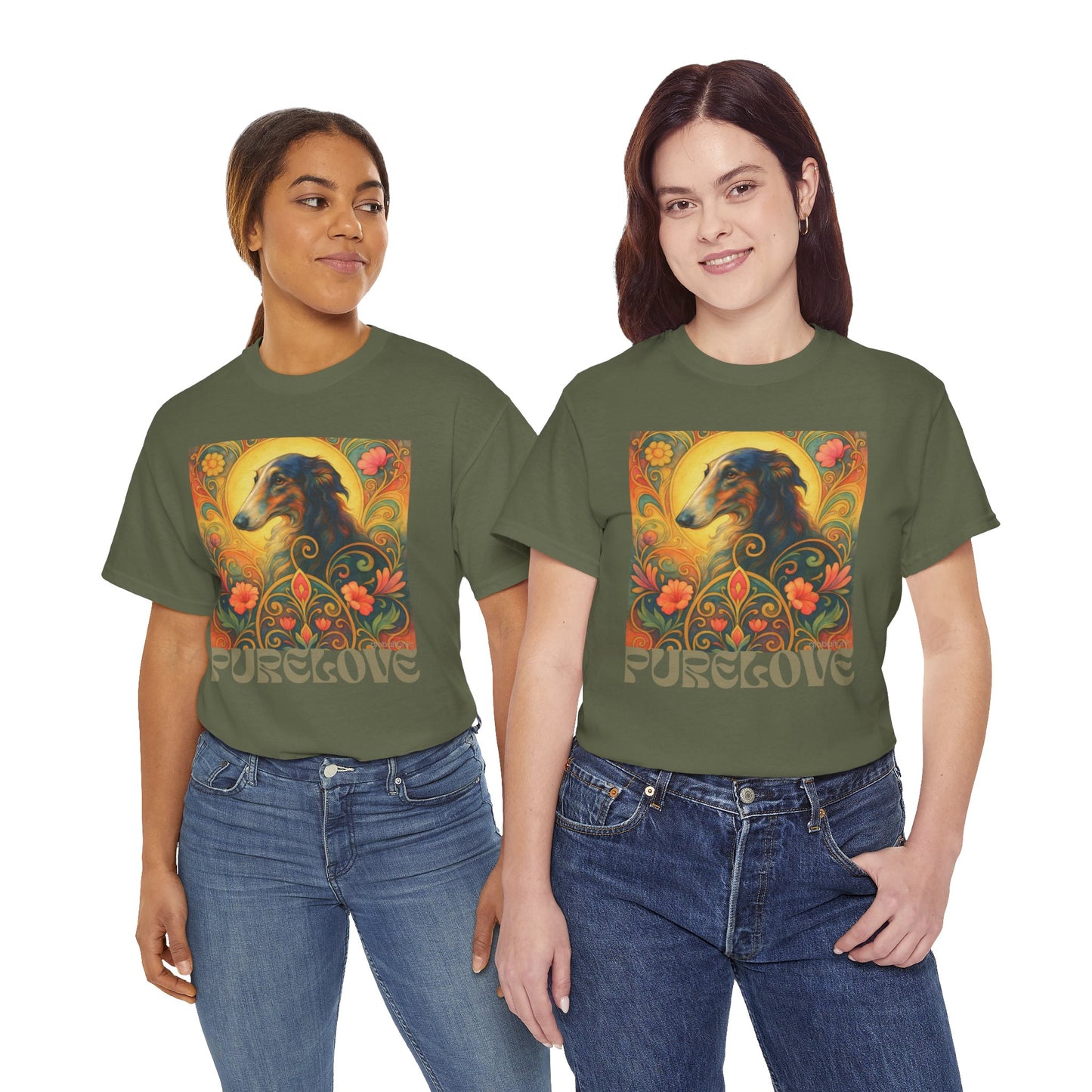 Borzoi Vintage Graphic T-Shirt – Unisex Cotton Tee for Dog Lovers