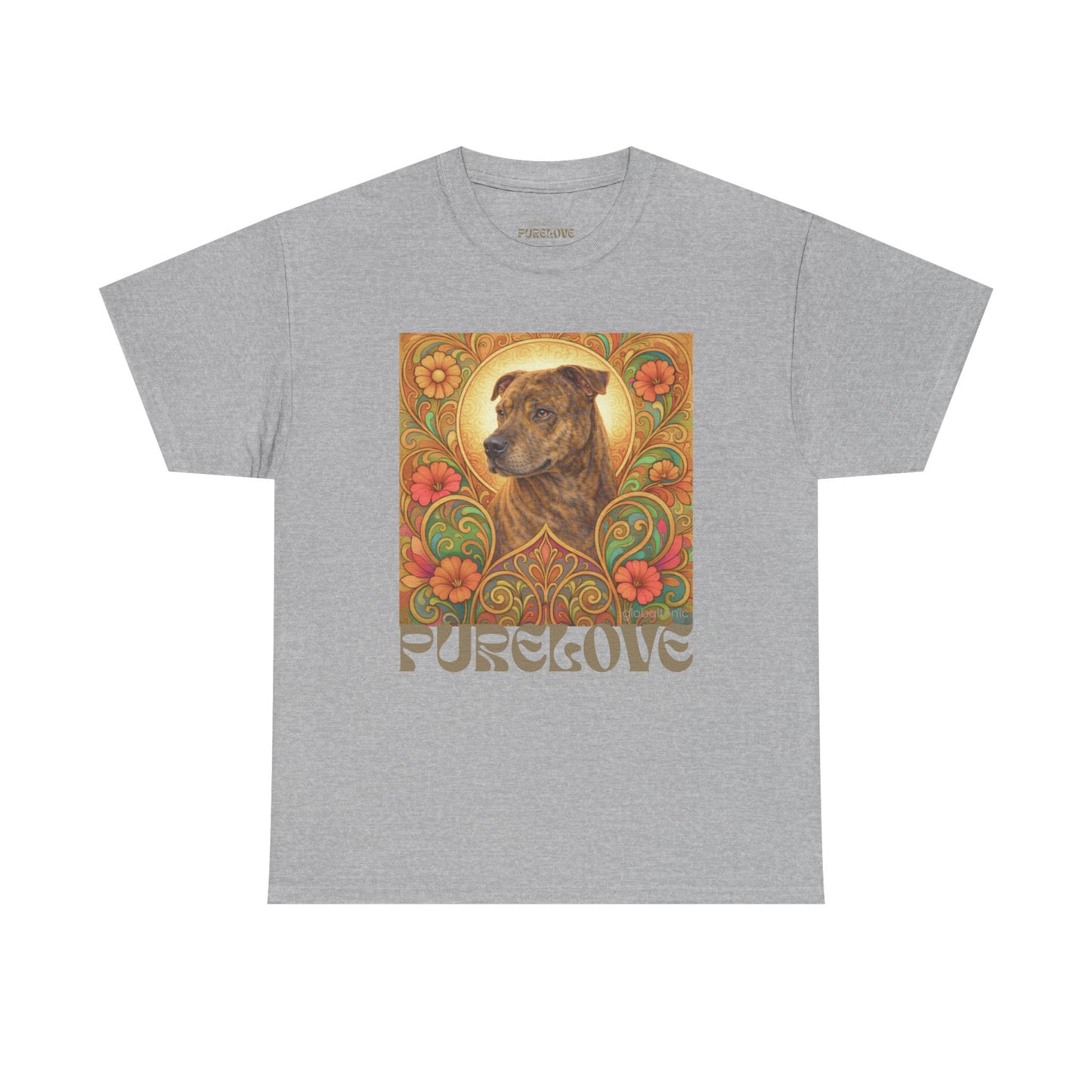 Staffy Brown Brindle Vintage Graphic T-Shirt – Unisex Cotton Tee for Dog Lovers