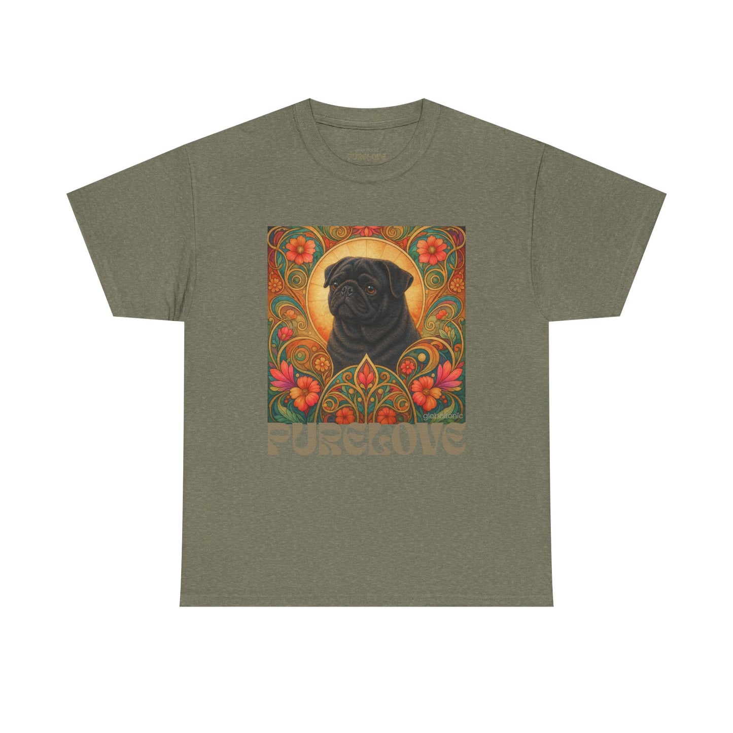 Pug Black Vintage Graphic T-Shirt – Unisex Cotton Tee for Dog Lovers