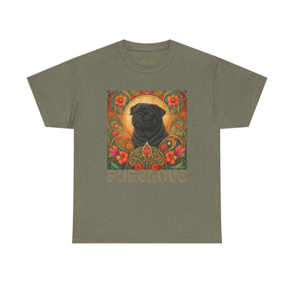 Pug Black Vintage Graphic T-Shirt – Unisex Cotton Tee for Dog Lovers