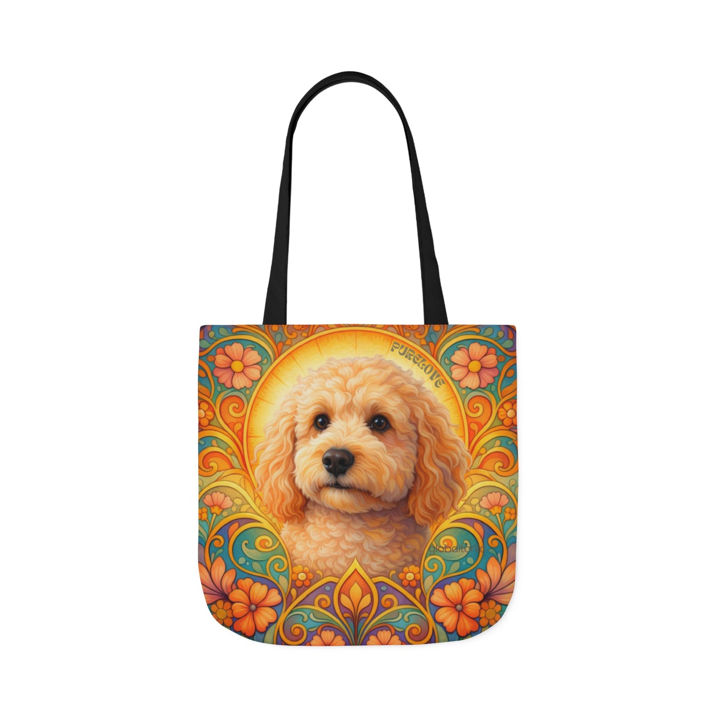 Goldendoodle (Groodle) All-Over Print Canvas Tote Bag – Colourful Artistic Dog Lover Gift