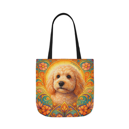 Goldendoodle (Groodle) All-Over Print Canvas Tote Bag – Colourful Artistic Dog Lover Gift