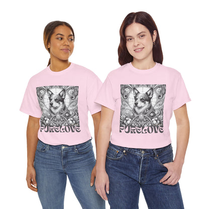Australian Blue Heeler Vintage Unisex Cotton Tee for Dog Lovers (Black & White)