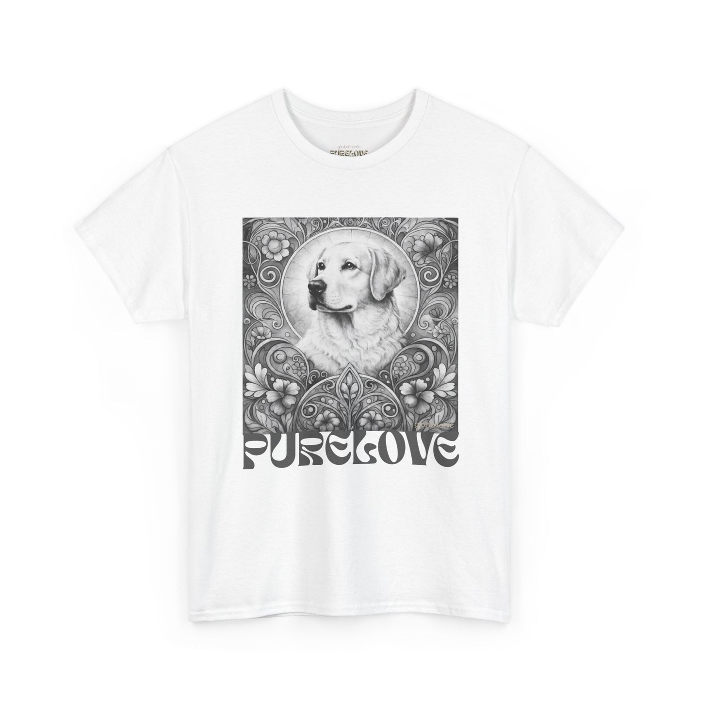 Labrador Vintage Unisex Cotton Tee for Dog Lovers (Black & White)