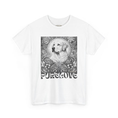 Labrador Vintage Unisex Cotton Tee for Dog Lovers (Black & White)