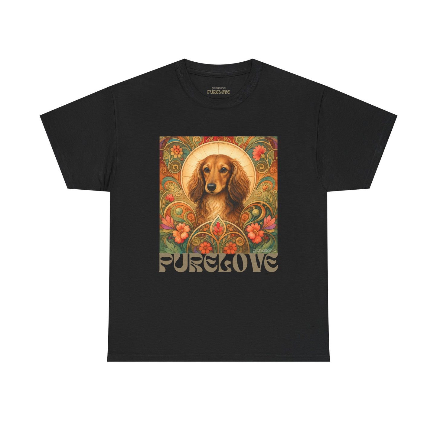 Dachshund Tan Longhair Vintage Graphic T-Shirt – Unisex Cotton Tee for Dog Lovers
