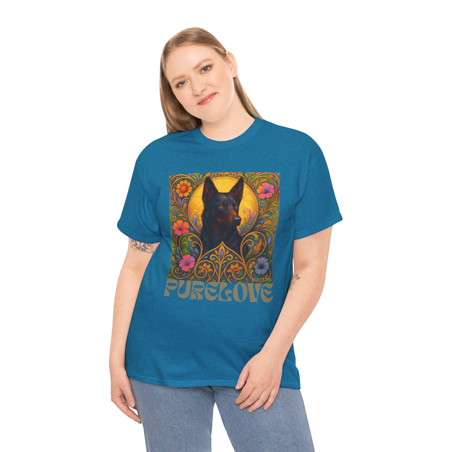 Black Kelpie Vintage Graphic T-Shirt – Unisex Cotton Tee for Dog Lovers