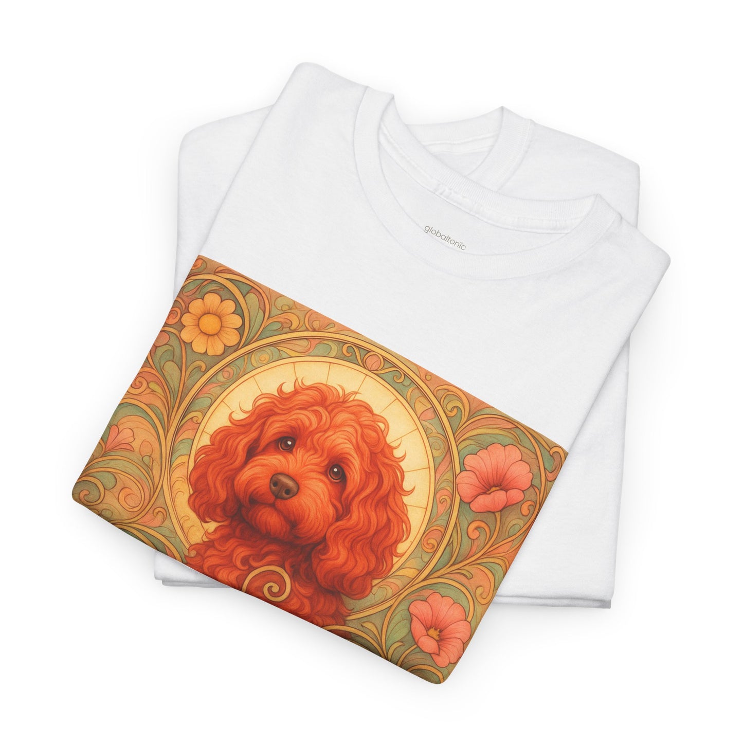 Strawberry Cavapoo (Cavoodle) Vintage Graphic T-shirt -Unisex Cotton Tee for Dog Lovers