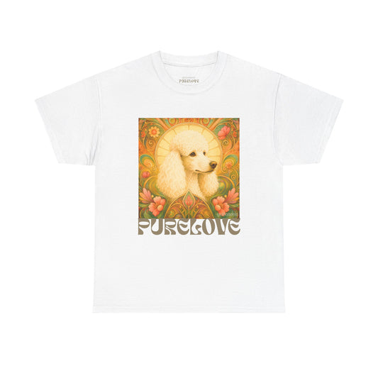 White Poodle Vintage Graphic T-Shirt – Unisex Cotton Tee for Dog Lovers