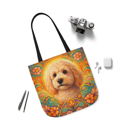 Goldendoodle (Groodle) All-Over Print Canvas Tote Bag – Colourful Artistic Dog Lover Gift
