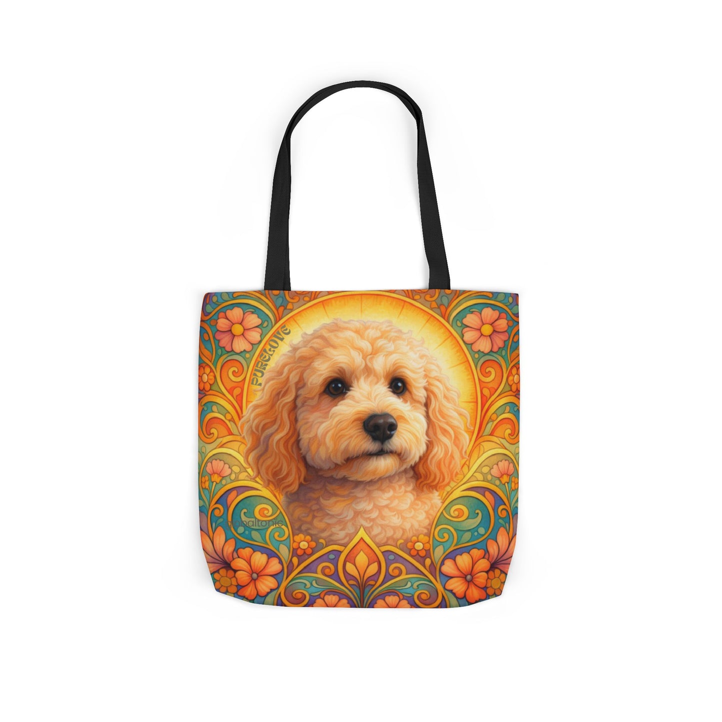 Goldendoodle (Groodle) All-Over Print Canvas Tote Bag – Colourful Artistic Dog Lover Gift