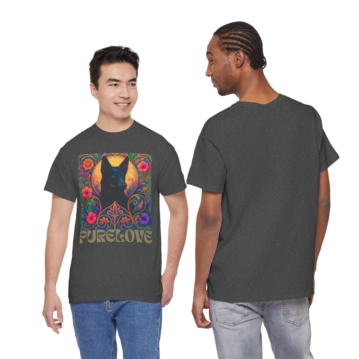 Black Kelpie Vintage Graphic T-Shirt – Unisex Cotton Tee for Dog Lovers