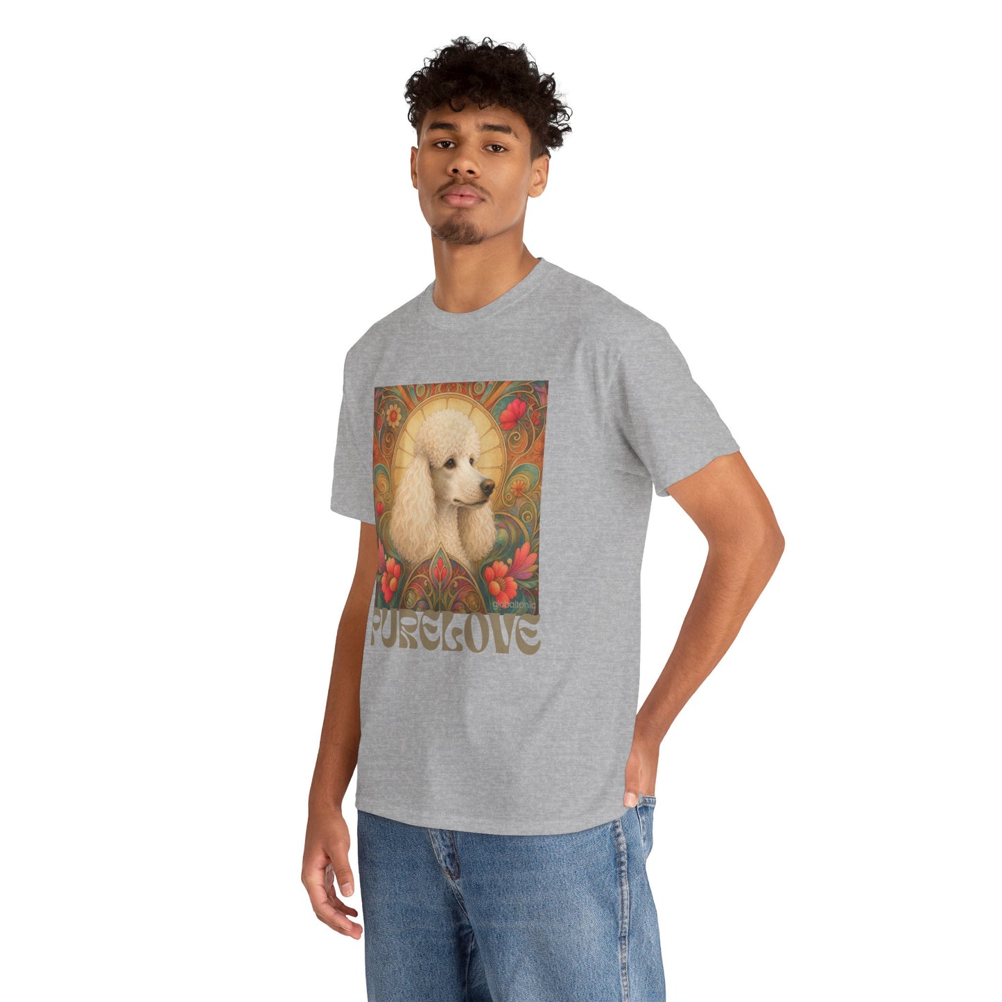 White Poodle Vintage Graphic T-Shirt – Unisex Cotton Tee for Dog Lovers