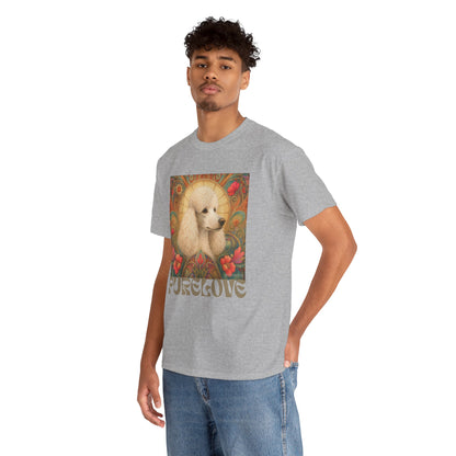White Poodle Vintage Graphic T-Shirt – Unisex Cotton Tee for Dog Lovers