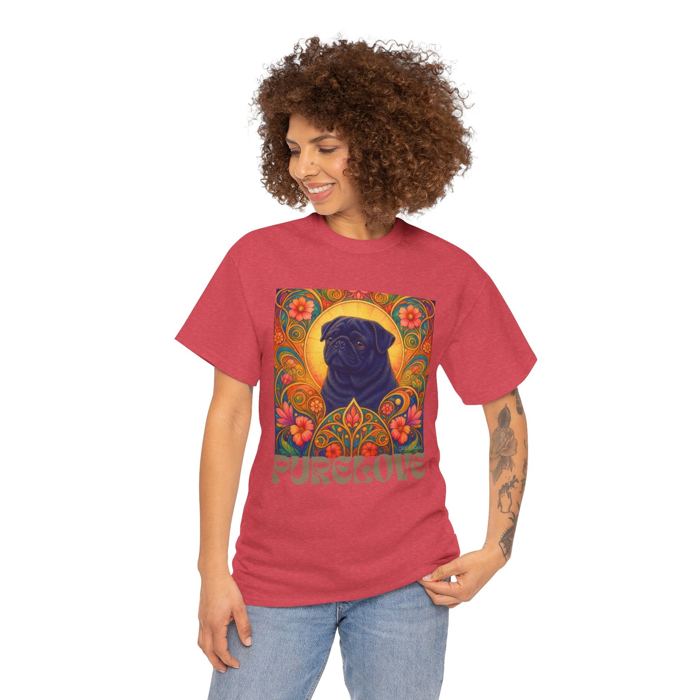 Pug Black Vintage Graphic T-Shirt – Unisex Cotton Tee for Dog Lovers