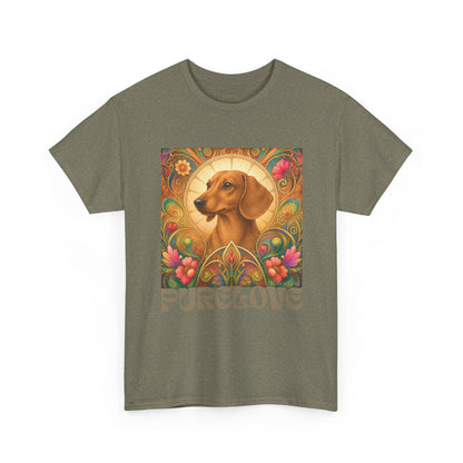 Dachshund Tan Vintage Graphic T-Shirt – Unisex Cotton Tee for Dog Lovers