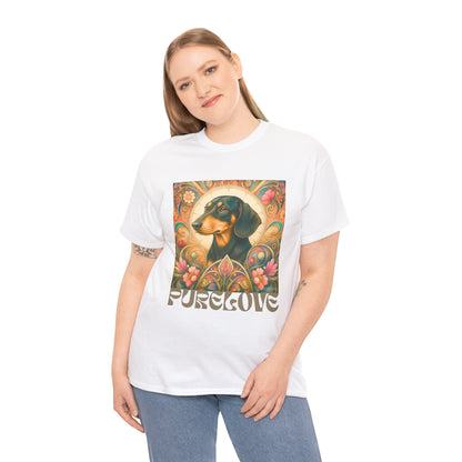 Dachshund Black Tan Vintage Graphic T-Shirt – Unisex Cotton Tee for Dog Lovers