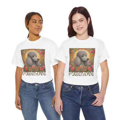 Poodle Grey Vintage Graphic T-Shirt – Unisex Cotton Tee for Dog Lovers