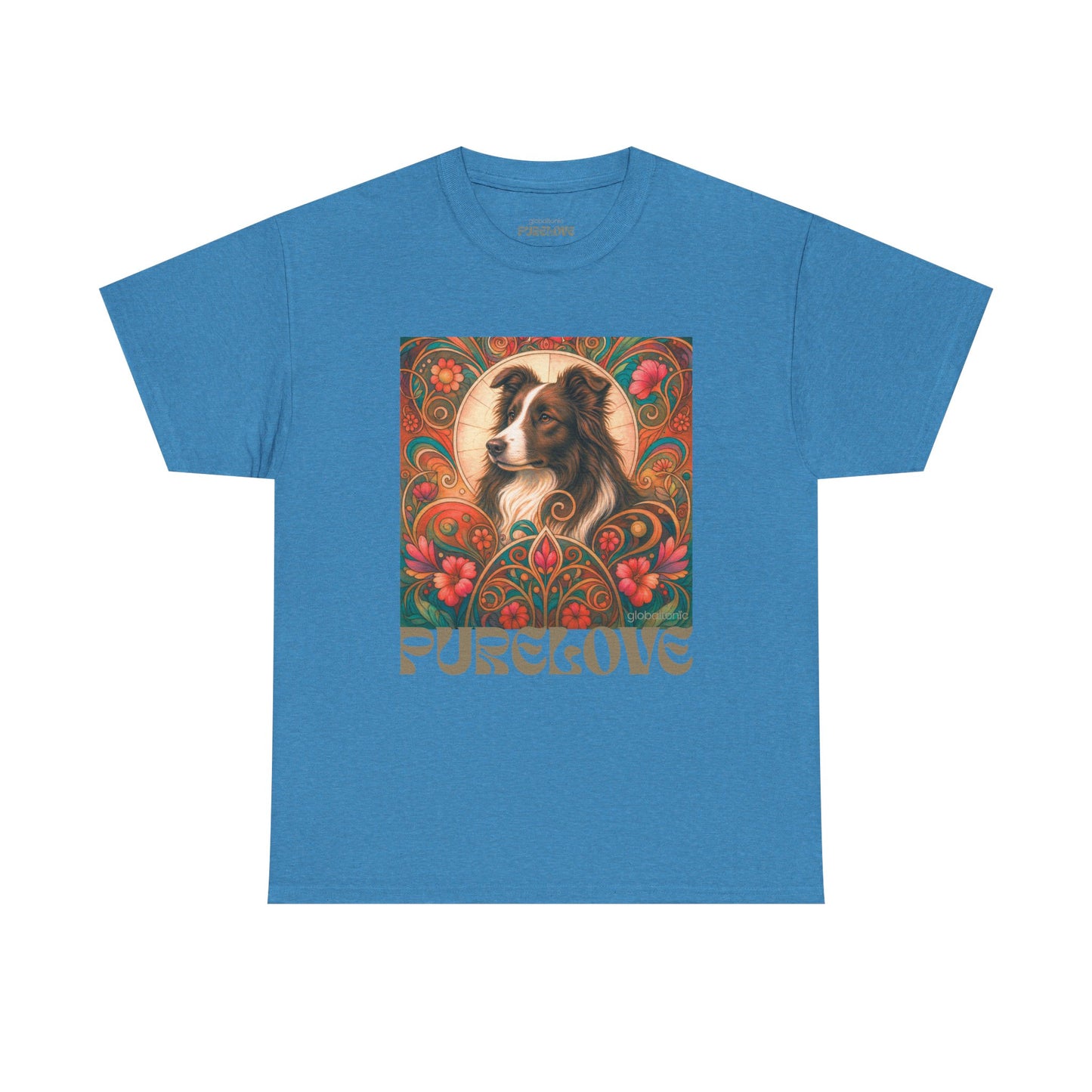 Border Collie (Chocolate & White) Vintage Graphic T-Shirt – Unisex Cotton Tee for Dog Lovers