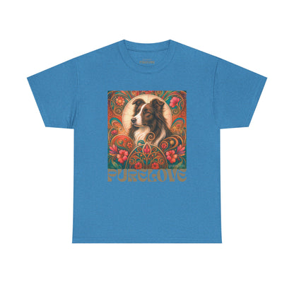 Border Collie (Chocolate & White) Vintage Graphic T-Shirt – Unisex Cotton Tee for Dog Lovers