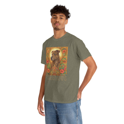 Staffy Brown Brindle Vintage Graphic T-Shirt – Unisex Cotton Tee for Dog Lovers