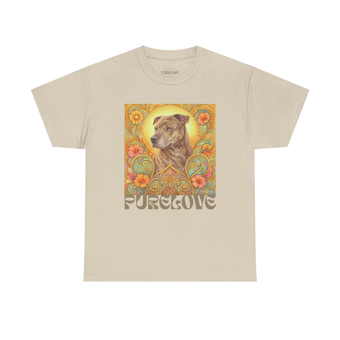 Staffy Brown Brindle Vintage Graphic T-Shirt – Unisex Cotton Tee for Dog Lovers