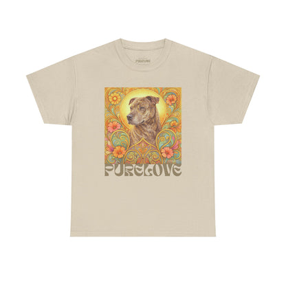 Staffy Brown Brindle Vintage Graphic T-Shirt – Unisex Cotton Tee for Dog Lovers