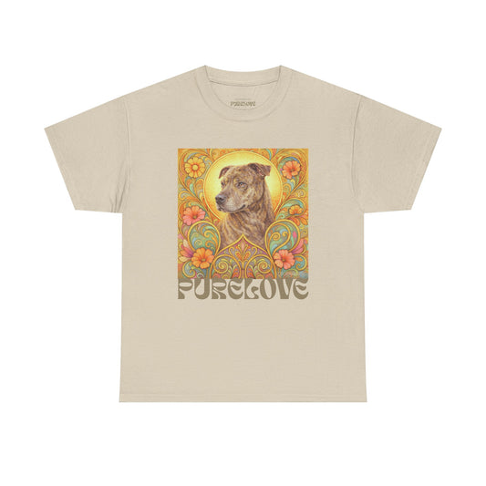 Staffy Brown Brindle Vintage Graphic T-Shirt – Unisex Cotton Tee for Dog Lovers