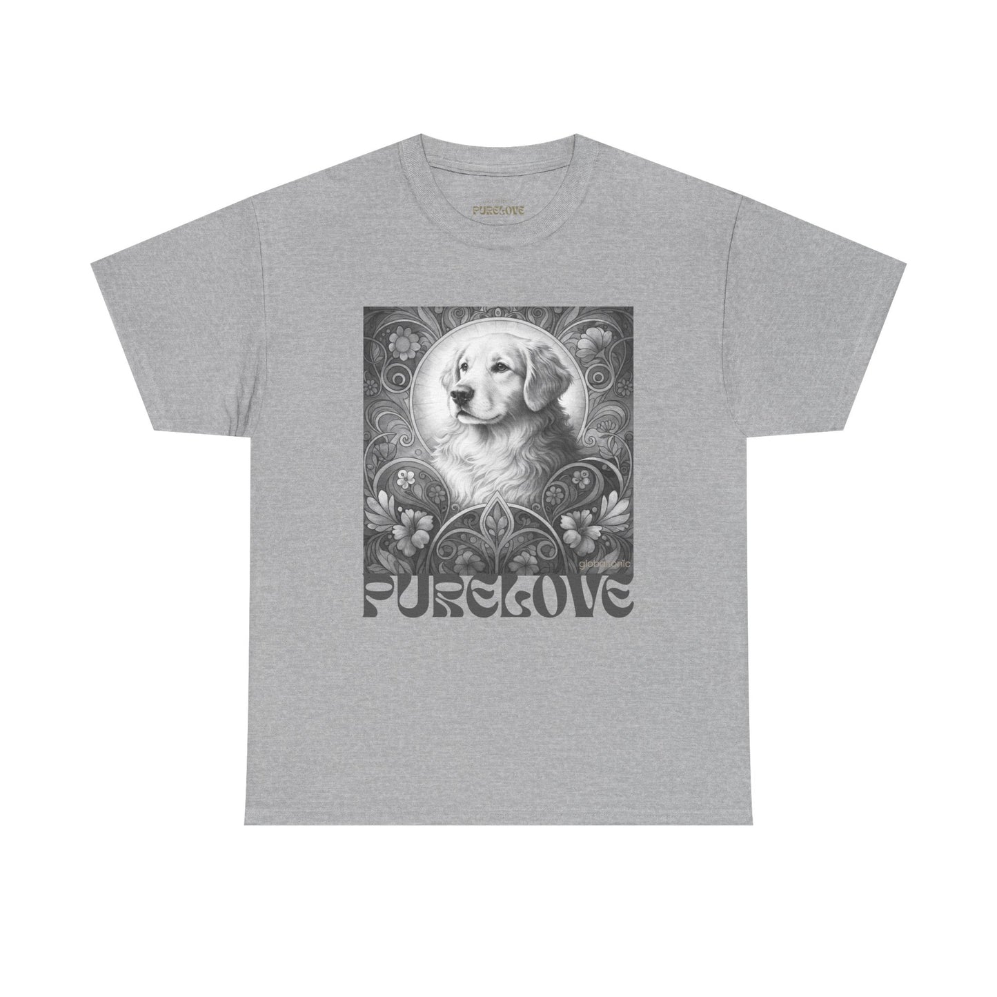 Golden Retriever Vintage Unisex Cotton Tee for Dog Lovers (Black & White)