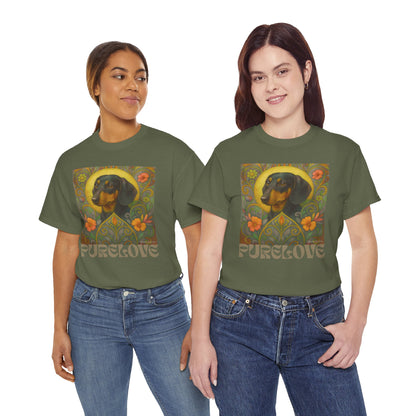Dachshund Black Tan Shorthair Vintage Graphic T-shirt - Unisex Cotton Tee for Dog Lovers