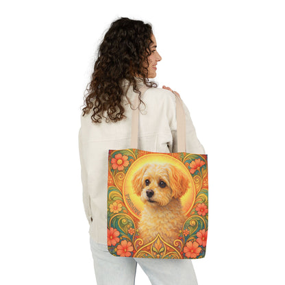 Foxypoo (Foodle) All-Over Print Canvas Tote Bag – Colourful Artistic Dog Lover Gift