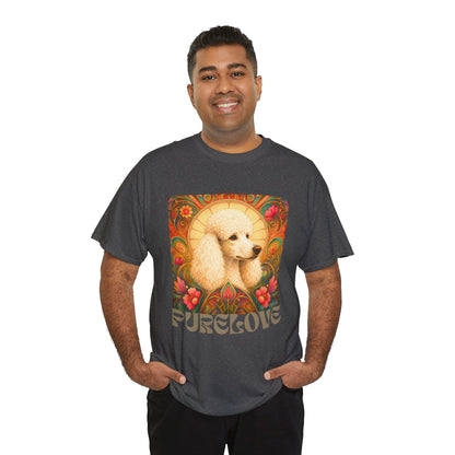 White Poodle Vintage Graphic T-Shirt – Unisex Cotton Tee for Dog Lovers