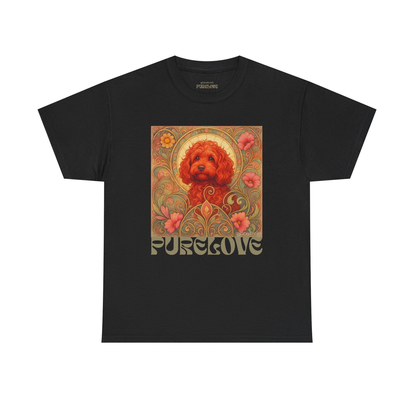 Strawberry Cavapoo (Cavoodle) Vintage Graphic T-shirt -Unisex Cotton Tee for Dog Lovers