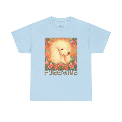 White Poodle Vintage Graphic T-Shirt – Unisex Cotton Tee for Dog Lovers