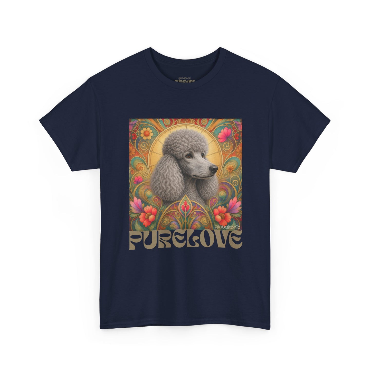 Poodle Grey Vintage Graphic T-Shirt – Unisex Cotton Tee for Dog Lovers