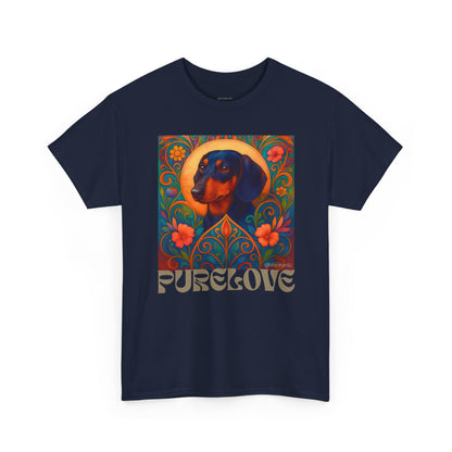 Dachshund Black Tan Shorthair Vintage Graphic T-shirt - Unisex Cotton Tee for Dog Lovers