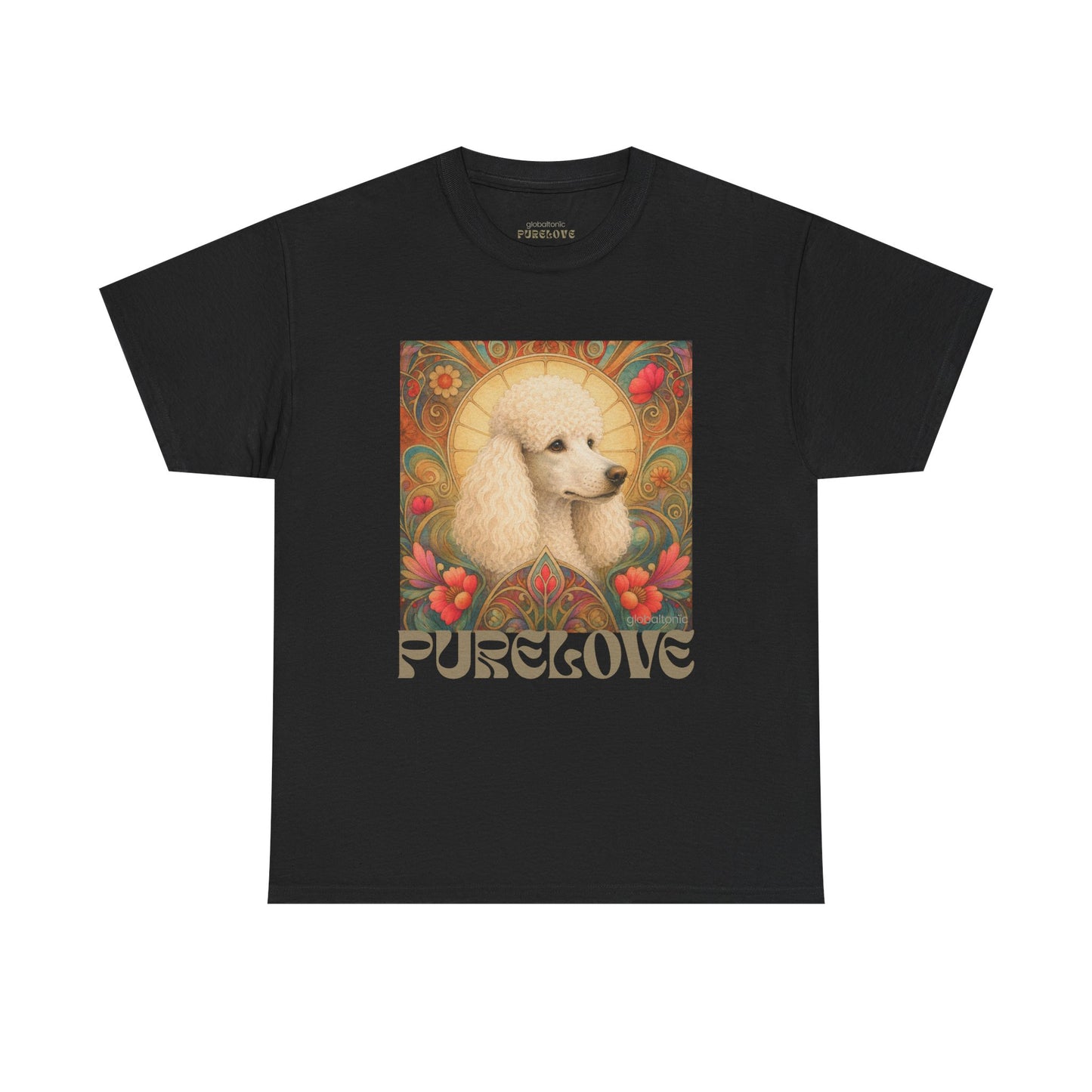 White Poodle Vintage Graphic T-Shirt – Unisex Cotton Tee for Dog Lovers