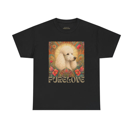White Poodle Vintage Graphic T-Shirt – Unisex Cotton Tee for Dog Lovers