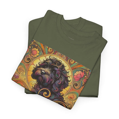 Black Cavapoo (Cavoodle) Vintage Graphic T-Shirt – Unisex Cotton Tee for Dog Lovers