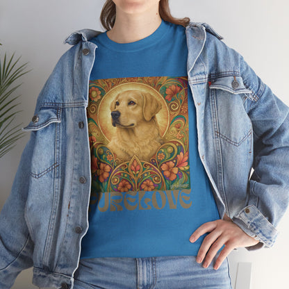 Golden Labrador Vintage Graphic T-shirt - Unisex Cotton Tee for Dog Lovers