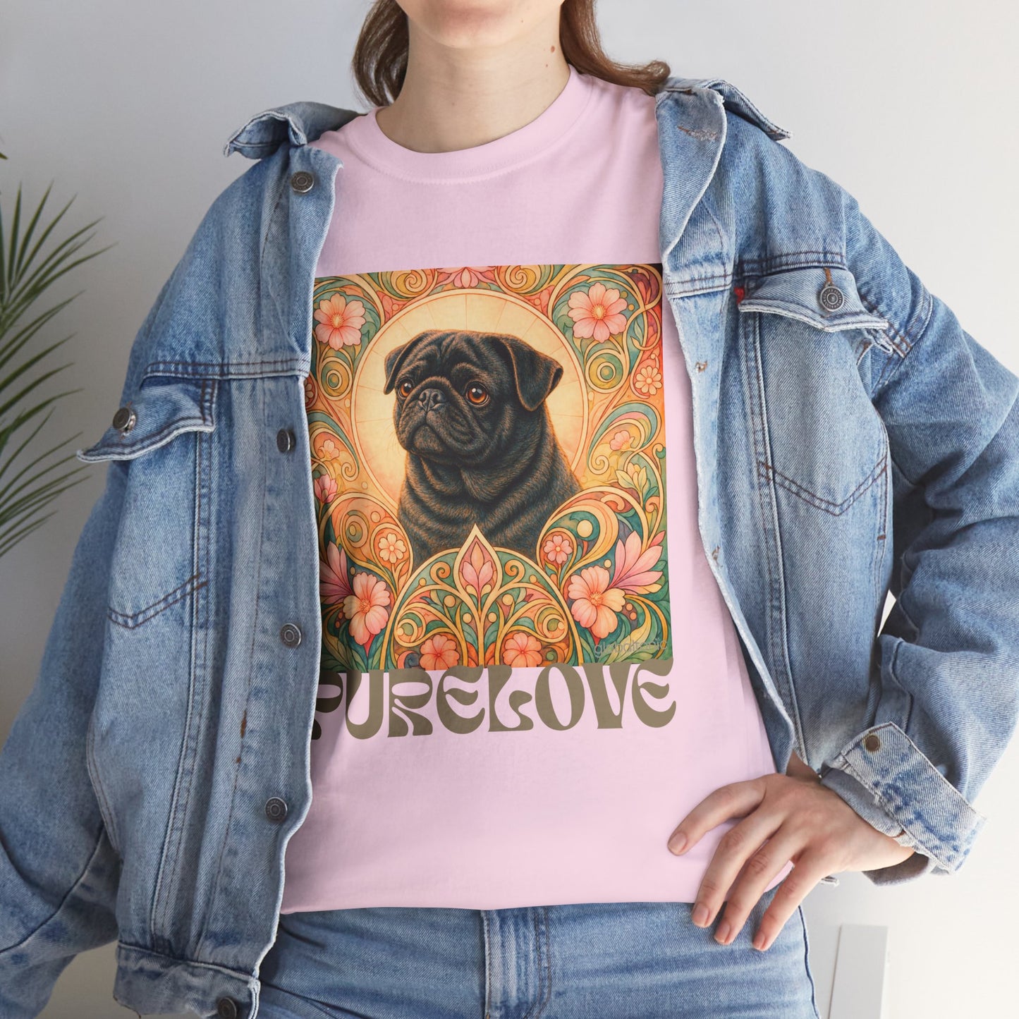 Pug Black Vintage Graphic T-Shirt – Unisex Cotton Tee for Dog Lovers