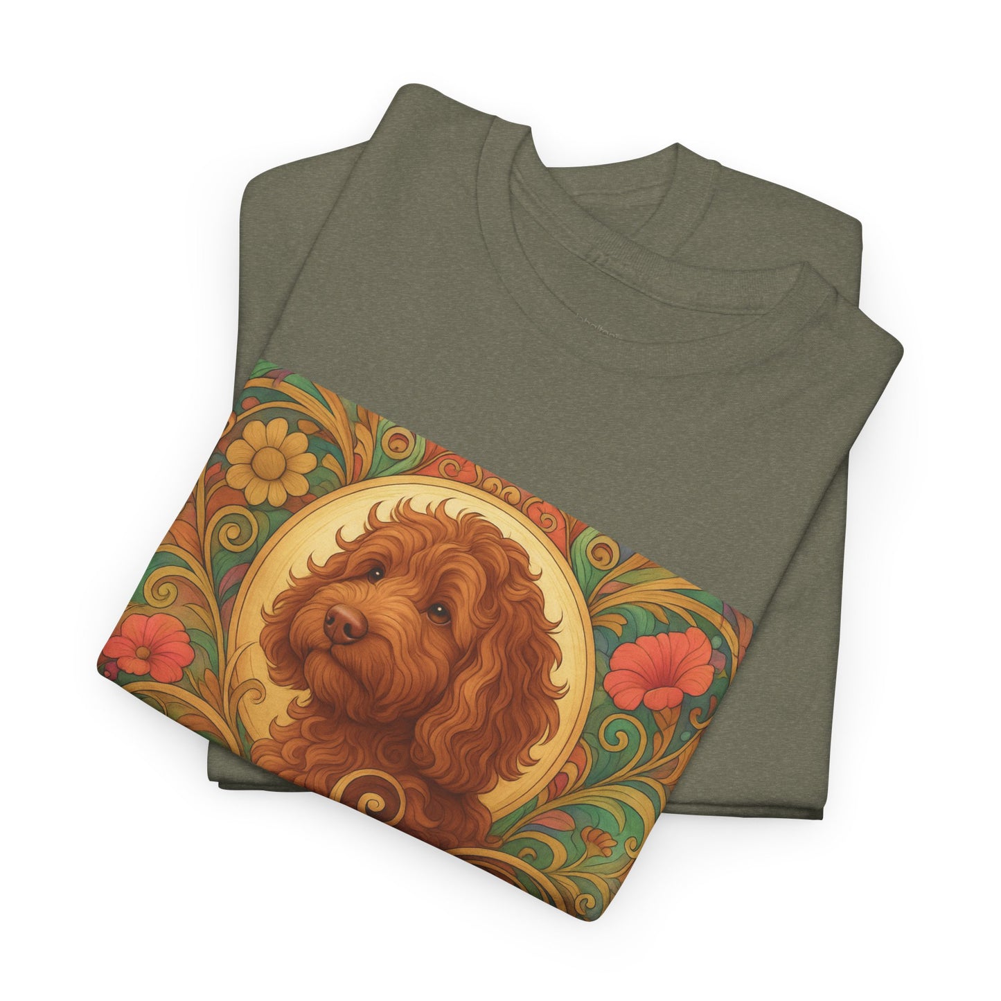 Red Cavapoo (Cavoodle) Vintage Graphic T-Shirt – Unisex Cotton Tee for Dog Lovers