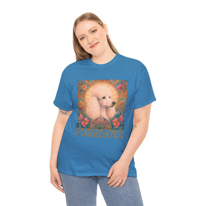 White Poodle Vintage Graphic T-Shirt – Unisex Cotton Tee for Dog Lovers