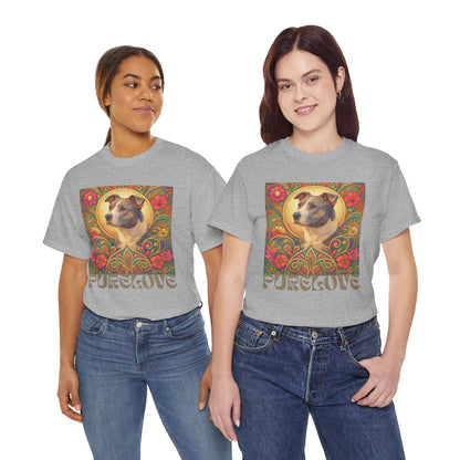 Staffy Grey & White Vintage Graphic T-Shirt – Unisex Cotton Tee for Dog Lovers