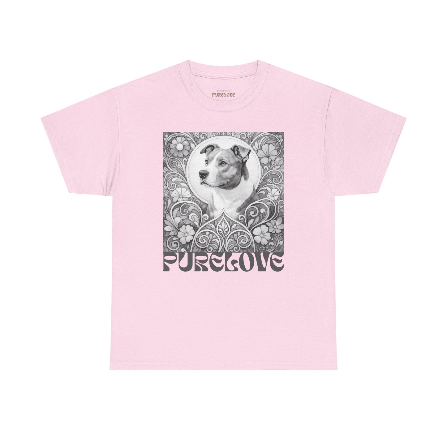 Staffy Grey & White Vintage Unisex Cotton Tee for Dog Lovers (Black & White T-Shirt)