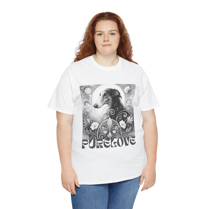Borzoi Vintage Unisex Cotton Tee for Dog Lovers (Black & White)
