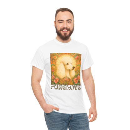 White Poodle Vintage Graphic T-Shirt – Unisex Cotton Tee for Dog Lovers